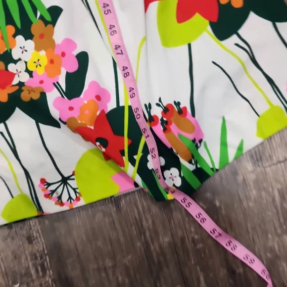 Vintage Green and Floral Maxi Dress - Picture 10 of 12